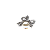 Broche laço pérola strass prateado - Imagem 1