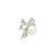 Broche laço pérola strass prateado - Imagem 1