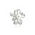 Broche flor pérola strass prateado - Imagem 1