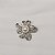 Broche flor pérola strass prateado - Imagem 2
