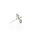 Broche flor pérola strass prateado - Imagem 3