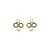 Brinco Nino Bran pérolas cristais swarovski ouro vintage semijoia - Imagem 1