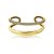 Bracelete Nino Bran aro duplo zircônia ouro vintage semijoia - Imagem 1