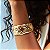 Bracelete com losango vazado zircônia ouro semijoia - Imagem 2