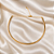 Kit colar brinco e bracelete liso ouro semijoia - Imagem 2