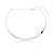 Kit colar brinco e bracelete liso ródio semijoia - Imagem 9