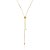 Colar gravatinha mini flor zircônia ouro semijoia 6820005 - Imagem 1