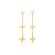 Brinco 2 em 1 florzinhas ouro semijoia 6819605 - Imagem 1