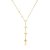 Colar gravatinha florzinhas ouro semijoia 6819905 - Imagem 1