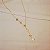 Colar gravatinha florzinhas ouro semijoia 6819905 - Imagem 2
