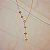 Colar gravatinha florzinhas ouro semijoia 6819905 - Imagem 3