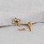 Brinco pressão laço zircônia ouro semijoia 7300905 - Imagem 3