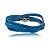 Pulseira Fernanda Villela couro azul Salmo 23 - Imagem 1