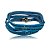 Pulseira Fernanda Villela couro azul Oração N Sra Aparecida - Imagem 1