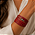 Pulseira Fernanda Villela couro vermelho Oração Santa Teresinha - Imagem 2