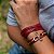 Pulseira Fernanda Villela couro vermelho Oração Santa Teresinha - Imagem 2