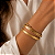 Pulseira Fernanda Villela couro dourado mantra Entrego - Imagem 2