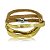 Pulseira Fernanda Villela couro dourado mantra Entrego - Imagem 3