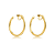 Brinco pressão argola reta ouro semijoia 7305305 - Imagem 5