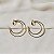 Brinco pressão argola dupla fina g ouro semijoia 7305705 - Imagem 1