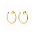 Brinco pressão argola tubo lisa g ouro semijoia 7303905 - Imagem 1
