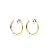 Brinco pressão argola lisa g ouro semijoia 7304105 - Imagem 1