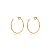 Brinco pressão argola reta g ouro semijoia 7305005 - Imagem 1