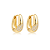 Brinco argolinha zircônia ouro semijoia 24k09010 - Imagem 1