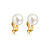 Brinco pressão pérola meia esfera ouro semijoia VB0765 - Imagem 1