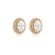 Brinco pressão oval zircônia ouro semijoia VB0764 - Imagem 1