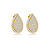 Brinco pressão gota zircônias ouro semijoia VB0760 - Imagem 1