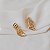 Brinco ear cuff encaixe aros zircônias ouro semijoia par VCH141 - Imagem 2