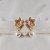 Brinco flor pérola zircônia ouro semijoia VB0708 - Imagem 1
