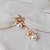 Brinco flor pérola zircônia ouro semijoia VB0709 - Imagem 2