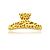 Piranha de cabelo francesa Finestra animal print dourado F22940CO - Imagem 1