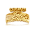 Piranha de cabelo francesa Finestra animal print dourado F22932CO - Imagem 1