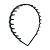 Tiara ondulada acetato preto - Imagem 1