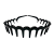 Tiara ondulada acetato preto - Imagem 4