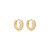 Brinco argolinha zircônias ouro semijoia 24k20005 - Imagem 1