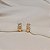Brinco argolinha zircônias ouro semijoia 24k20005 - Imagem 4