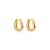 Brinco argolinha retangular ouro semijoia 26k08013 - Imagem 1