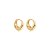 Brinco argolinha lisa ouro semijoia 26k08042 - Imagem 1