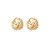 Brinco argolinha vazada zircônia ouro semijoia 26k08044 - Imagem 1