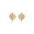 Brinco estrela zircônia ouro semijoia 26k08009 - Imagem 1