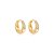 Brinco argolinha zircônia ouro semijoia 26k08043 - Imagem 1