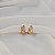Brinco argolinha trabalhada zircônia ouro semijoia 26k08015 - Imagem 1
