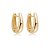 Brinco argolinha abaulada ouro semijoia 18k09001 - Imagem 1