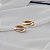 Brinco argolinha abaulada ouro semijoia 18k09001 - Imagem 1