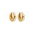 Brinco argolinha abaulada ouro semijoia 24a07024 - Imagem 1
