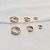 Kit 3 brincos argolinhas texturizadas ouro semijoia 24k02003 - Imagem 4